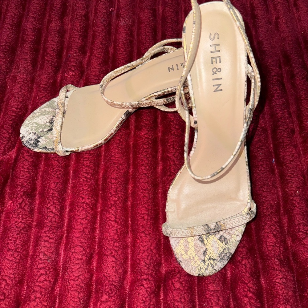 Snake Print Wedge Heel